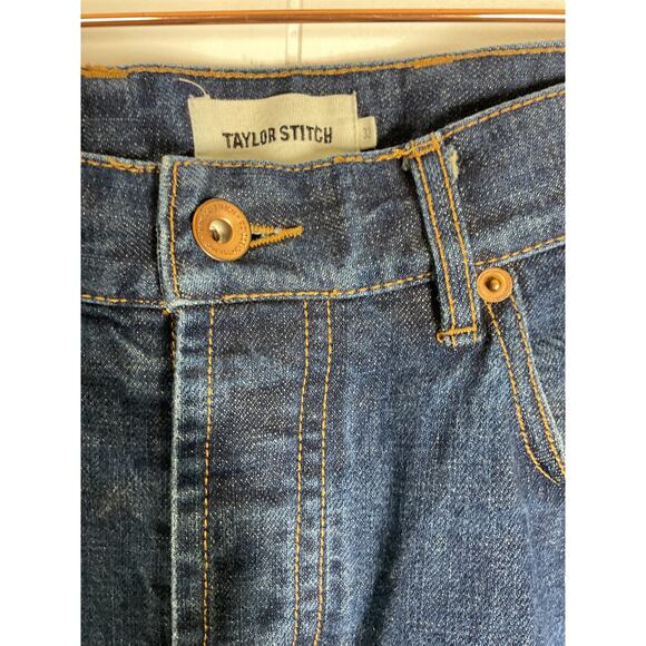 Taylor Stitch Jeans Mens 32x29 1/2 Slim Fit Selvedge Button Fly Organic Cotton - Picture 6 of 10